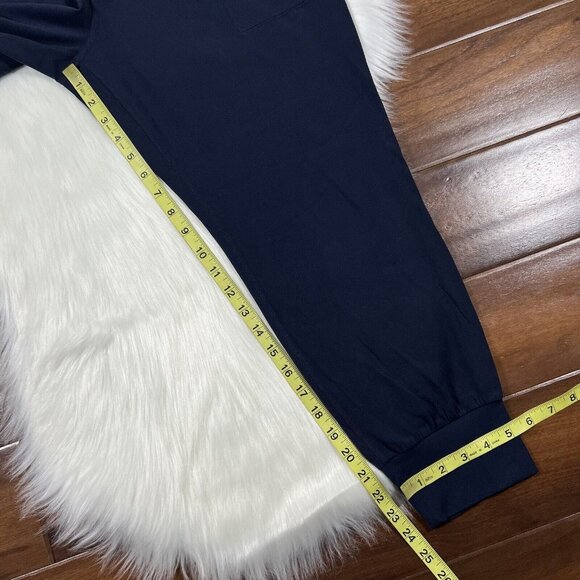 Athleta Women's Size Medium Petite Navy Blue Powervita Salutation Jogger Pants - Picture 6 of 11